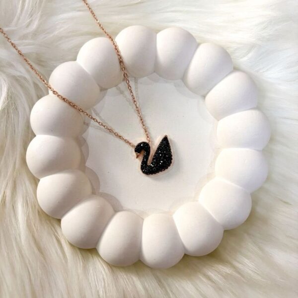 Premium Anti Tarnish Black Swan Necklace