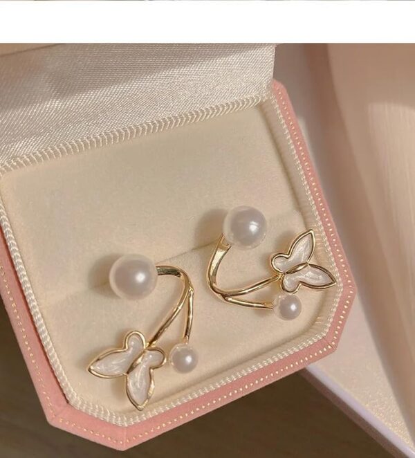 Pearl Butterfly Designer Earrings